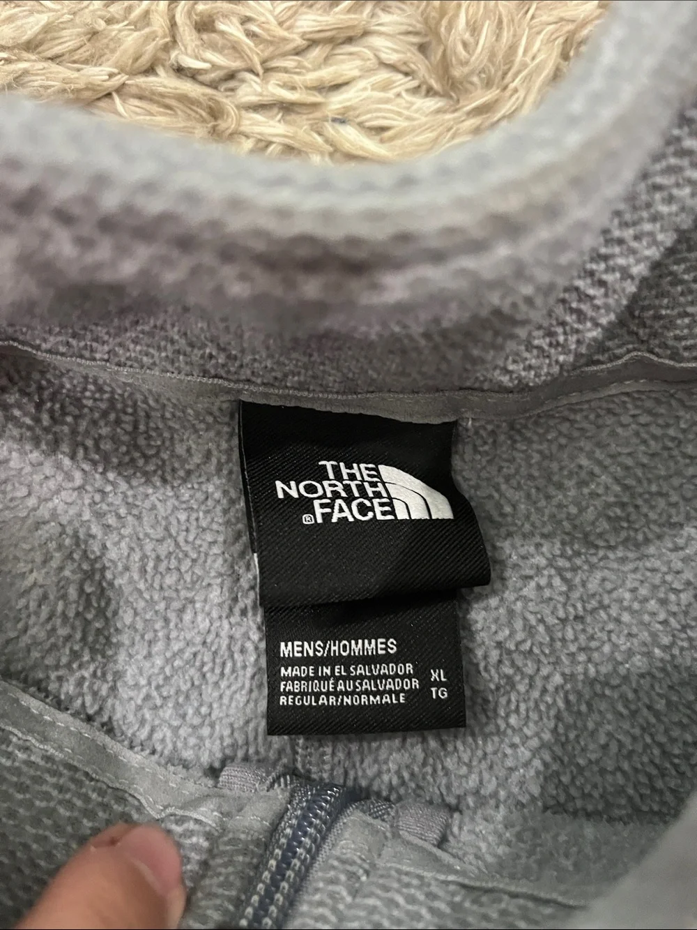 The North Face Men's Light Gray Half-Zip Pullover Sweater